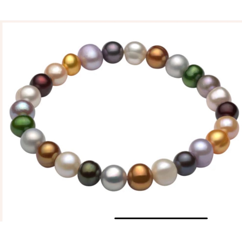 Pearls by Shari Light multi-color stretch freshwater pearl bracelet.